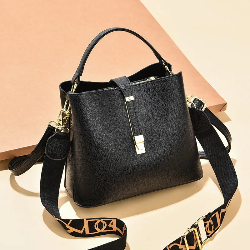 Stone Pattern Bucket Bag Underarm Bag