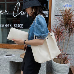 Stone Pattern Bucket Bag Casual Braided Shoulder Messenger Bag