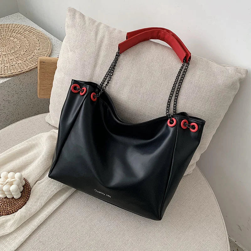 Stone Pattern Bucket Bag Braided Shoulder Bag
