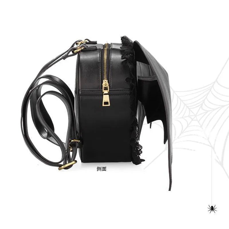 Women Backpack Bat Wing Punk Stylish School Bag for Girls