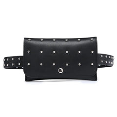 Women Waist Packs Rivet Waist Bag Ladies Purses PU Leather Mini Bags