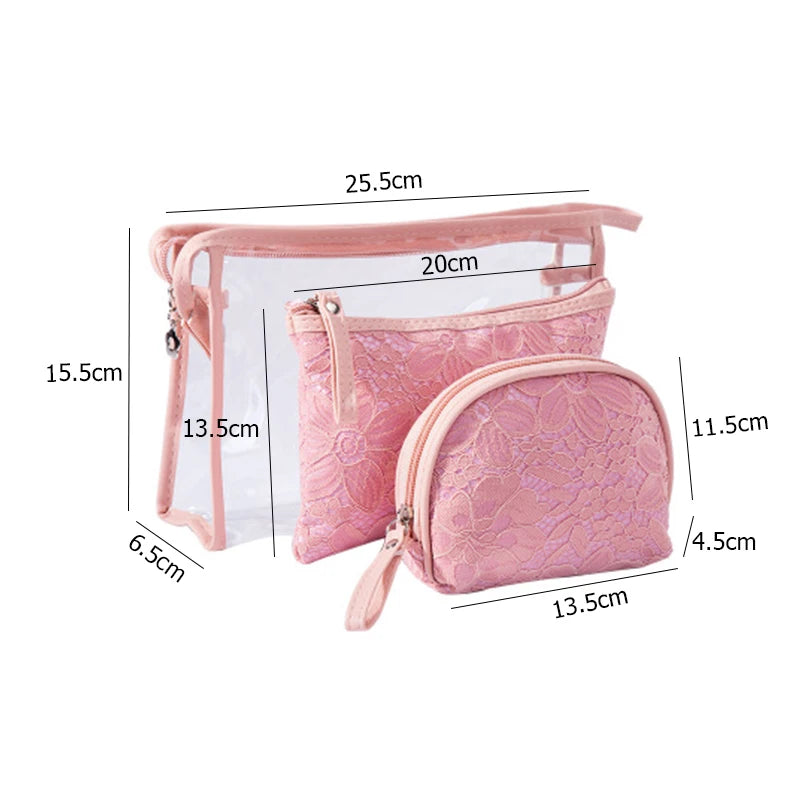 3-in-1 Travel Bag Set Portable Organizer Toiletry Bag