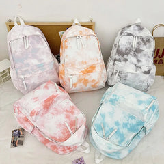 Tie-Dye Women Backpack School Bag Teenage Girls Waterproof Travel Backpack