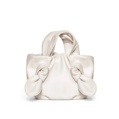 Soft Leather Pleated Tote Bag Lady Shoulder Messenger Bag