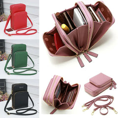 Large Capacity Shoulder Bag for Women Pu Leather Small Crossbody Messenger Purse