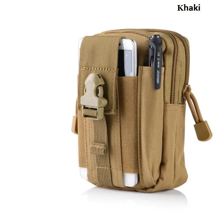 Canvas Waist Pack Belt Zipper Bags Men Casual Molle Waist Packs Large Capacity