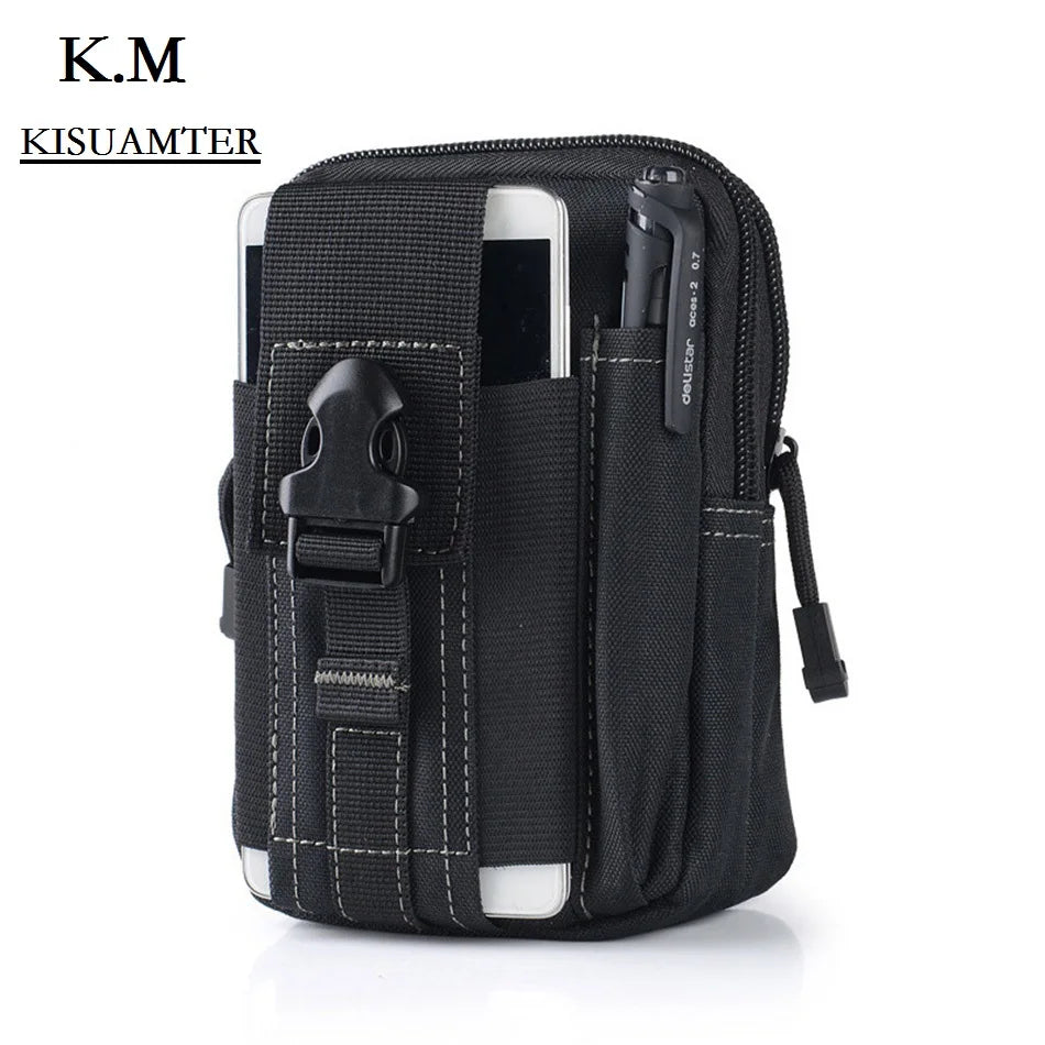 Canvas Waist Pack Belt Zipper Bags Men Casual Molle Waist Packs Large Capacity