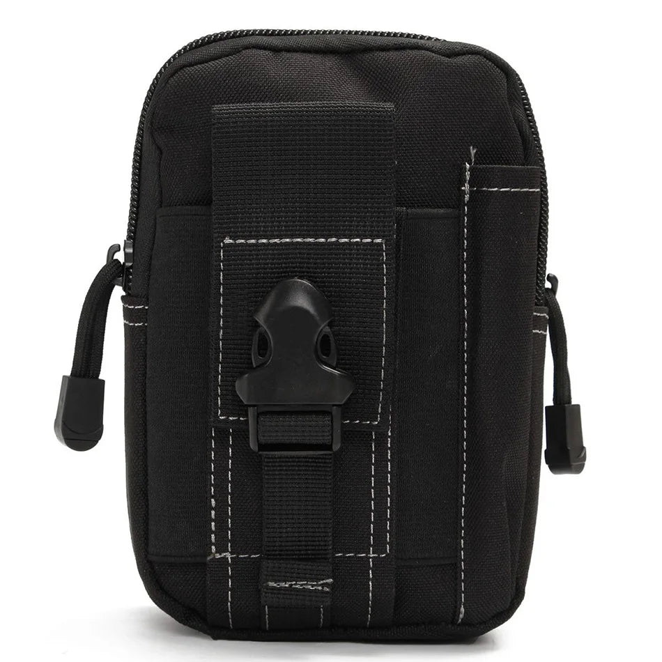 Canvas Waist Pack Belt Zipper Bags Men Casual Molle Waist Packs Large Capacity