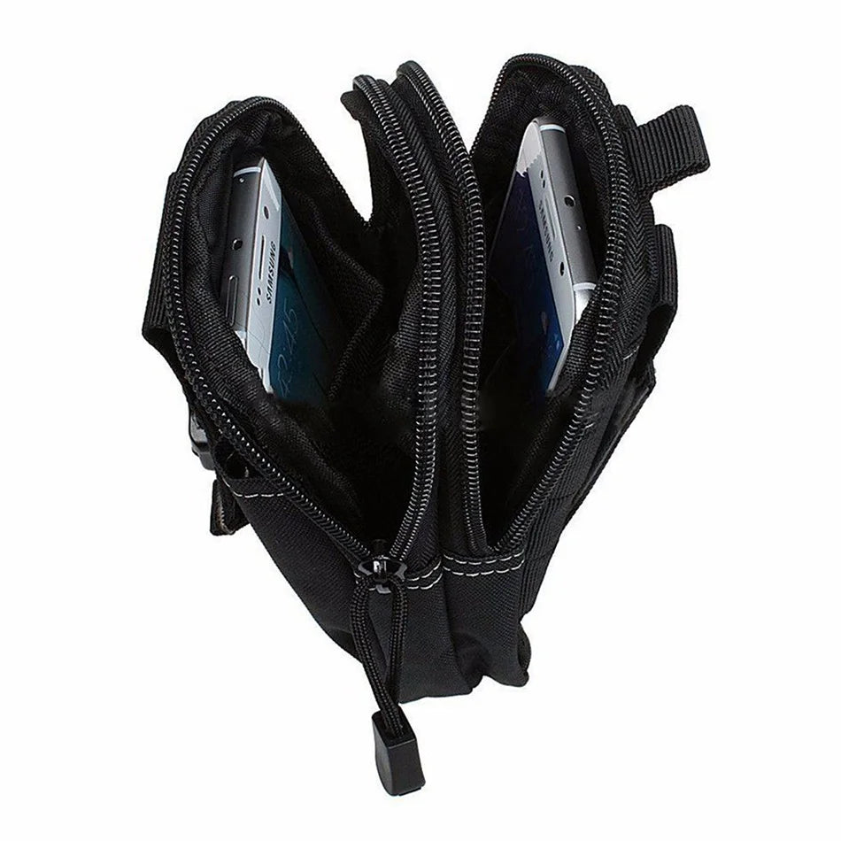 Canvas Waist Pack Belt Zipper Bags Men Casual Molle Waist Packs Large Capacity
