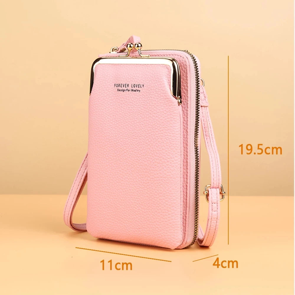 Small Matte Leather Crossbody Bag Women Shoulder Messenger Clutch Purse Handbag