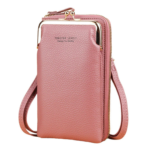 Small Crossbody Bag Matte Leather Shoulder Messenger Clutch Phone Purse Handbag