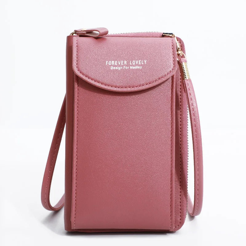 Small Crossbody Shoulder Bag Matte Leather Clutch Purse Handbag