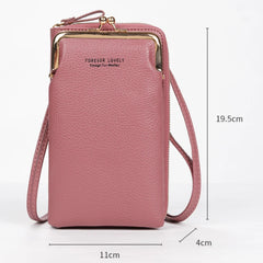 Matte Leather Crossbody Bag Women Shoulder Messenger Clutch