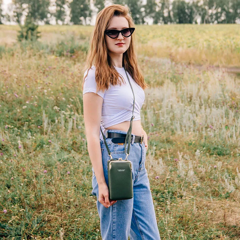 Women Mini Matte Leather Shoulder Messenger Bags Clutch Bolsas