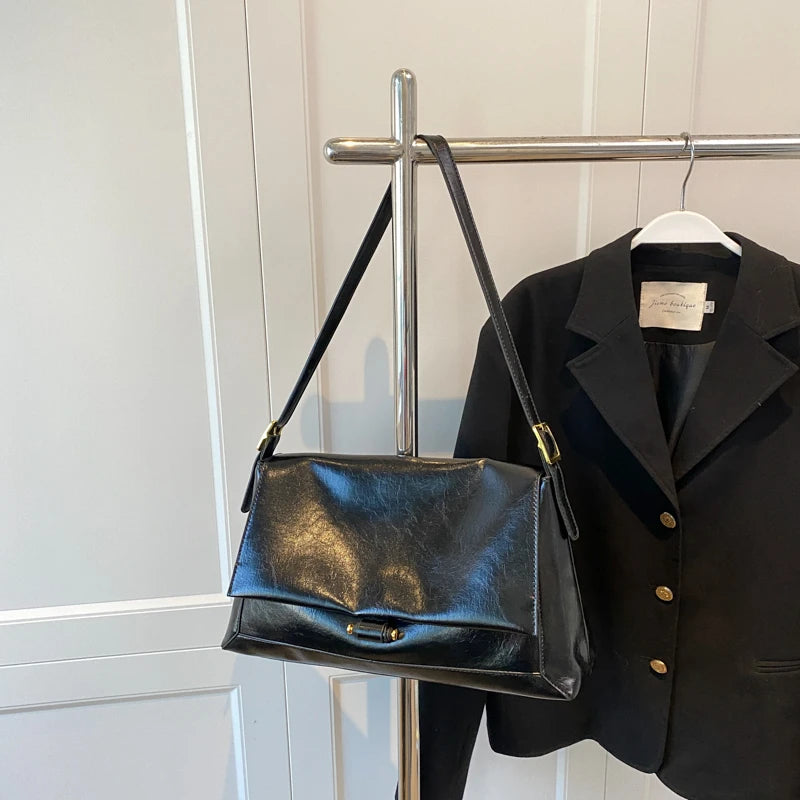 Mature Women Leather Shoulder Crossbody Bag Handbag Messenger Purse Totes