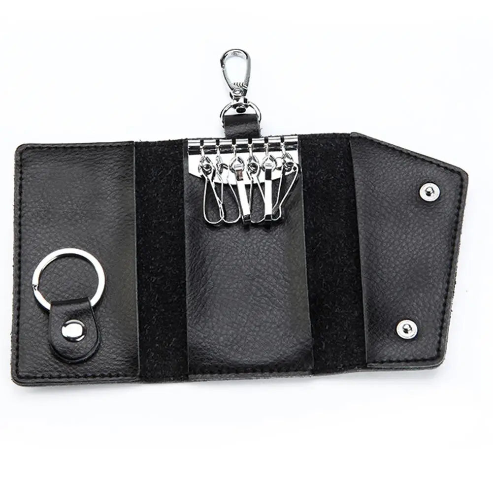 Multifunctional Faux Leather Key Case Holder Wallet