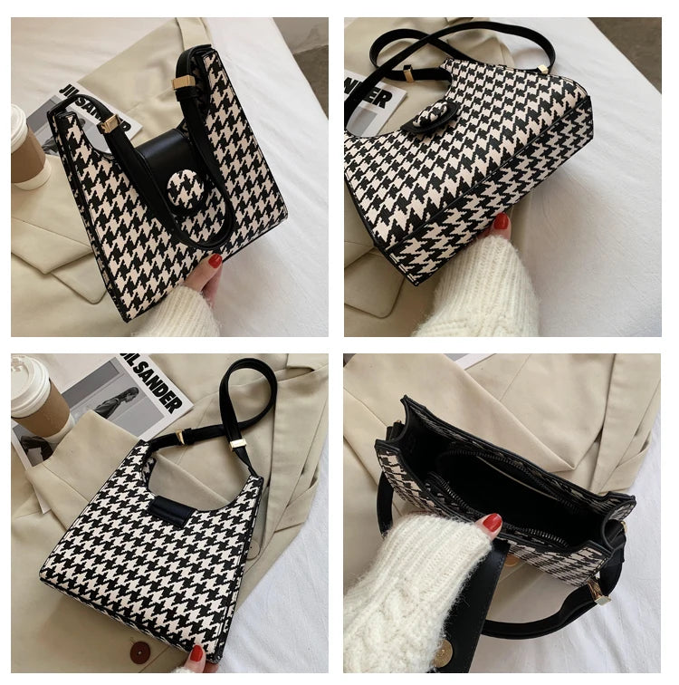 Leopard Print Underarm Bag Shoulder Crossbody Purse Leather Handbag