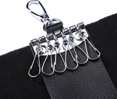 Men's Leather Key Holder Bag Keychain Cowhide Key Case