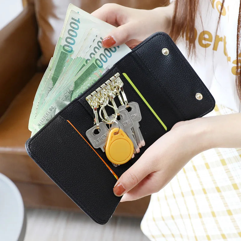 Holographic Key Holder Women Wallets Key Organizer Small Wallet