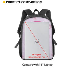 15inch School Bags For Boys Girls Maple Leaf Rainbow Printed Backpack