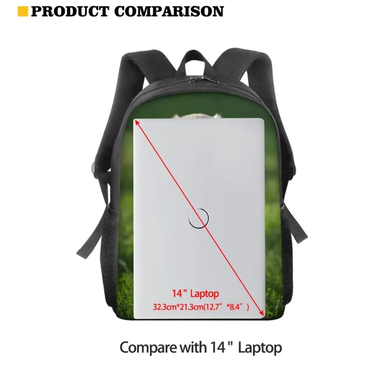 15 Inch Dog Printed School Bag Children Backpack Orthopedic Student Book Bag