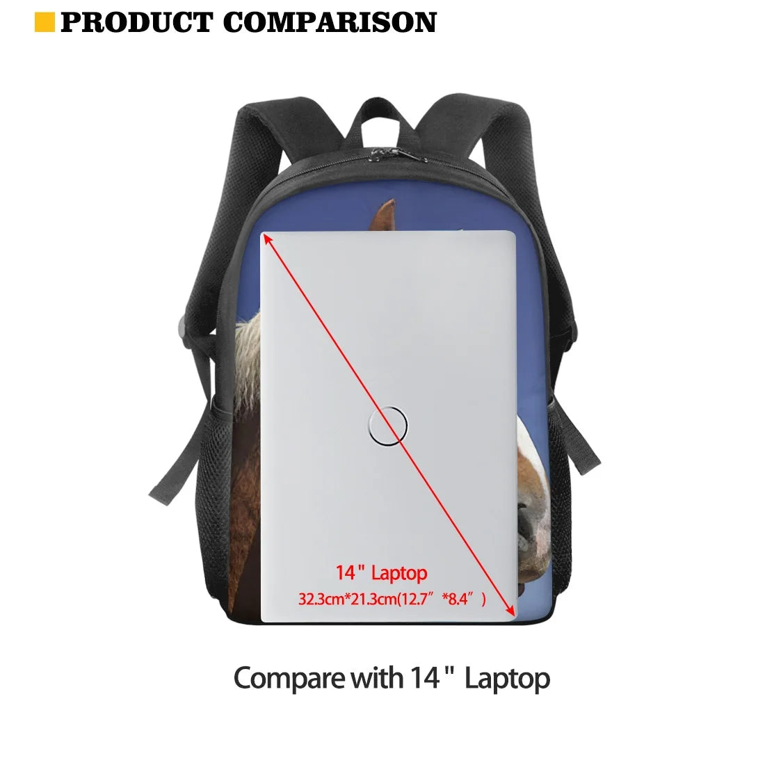 Orthopedic Horse Backpack for Kids School Supplies