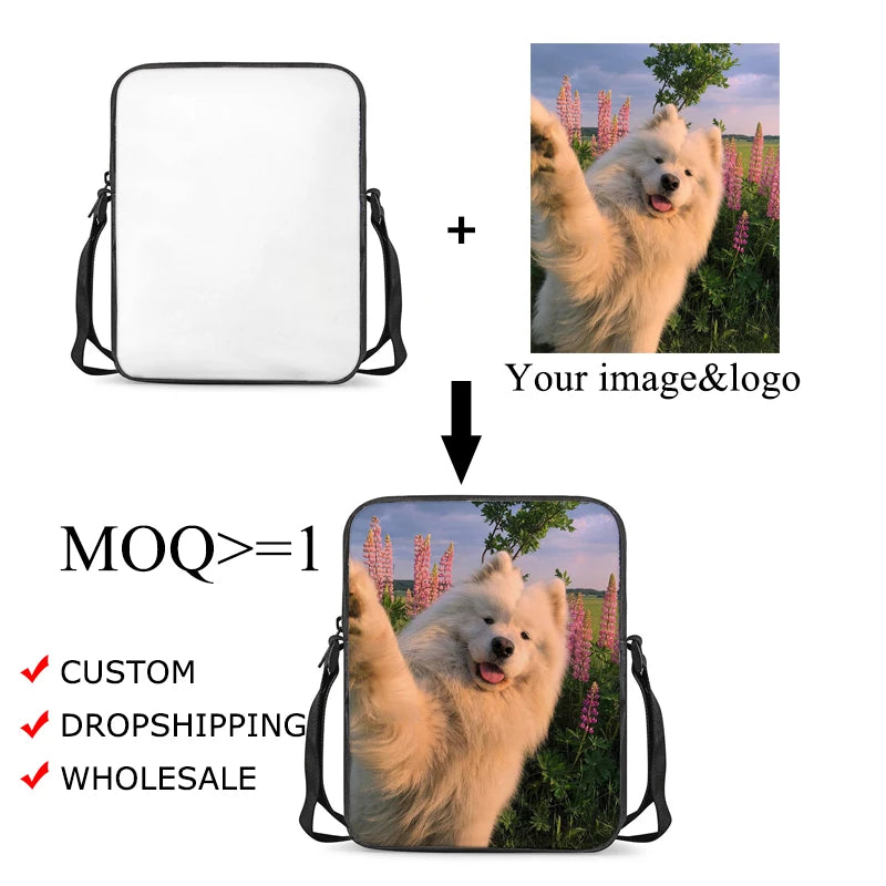 Retro Pet Cat Print Cross Body Bag for Women