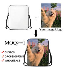 Retro Pet Cat Print Cross Body Bag for Women
