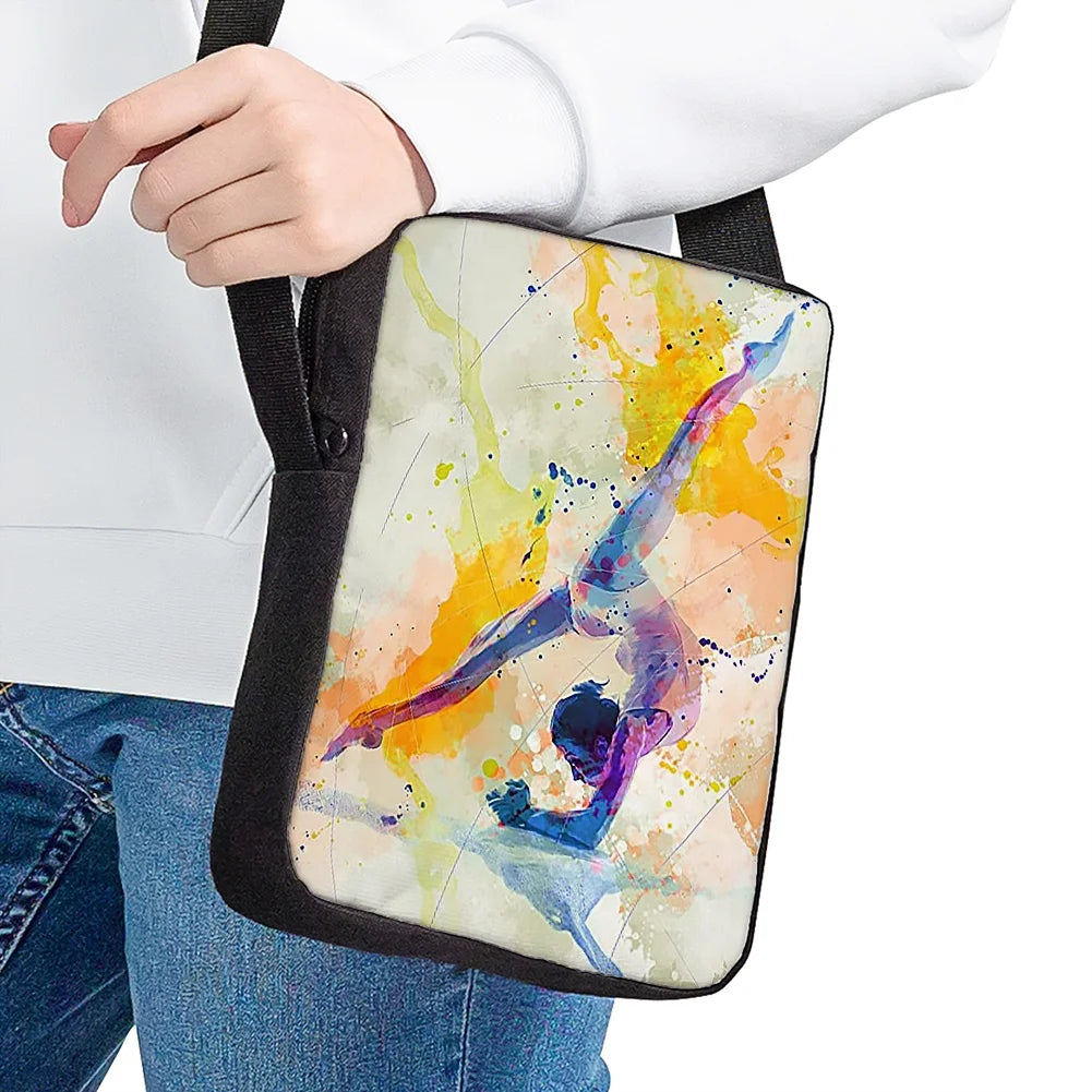 Rhythmic Gymnastics Crossbody Bag For Girls - School Messenger Bag