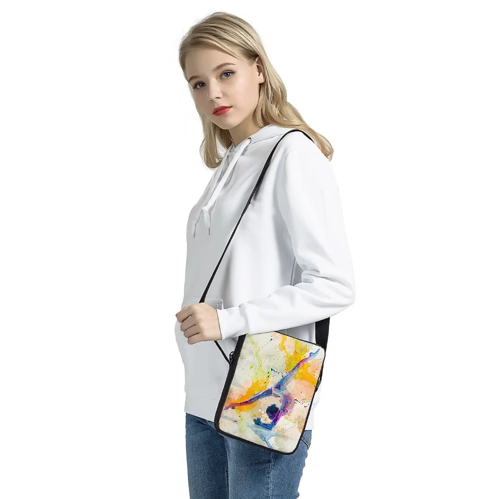Rhythmic Gymnastics Crossbody Bag For Girls - School Messenger Bag