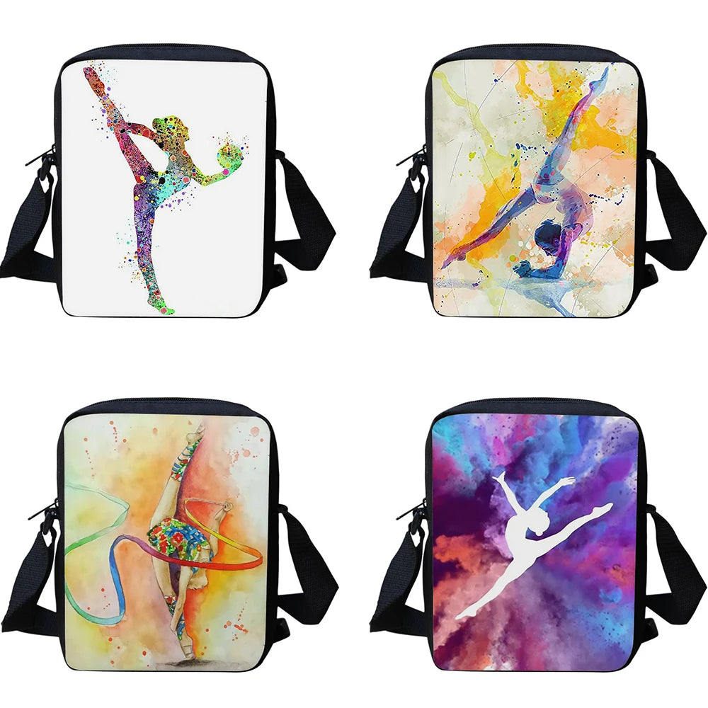 Rhythmic Gymnastics Crossbody Bag For Girls - School Messenger Bag
