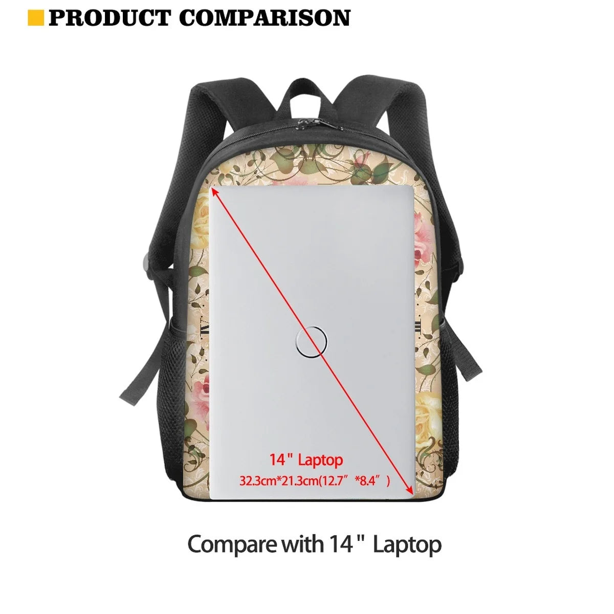 Teen Girls School Backpack 15 Inch Kids Large Bag Student Bagpack