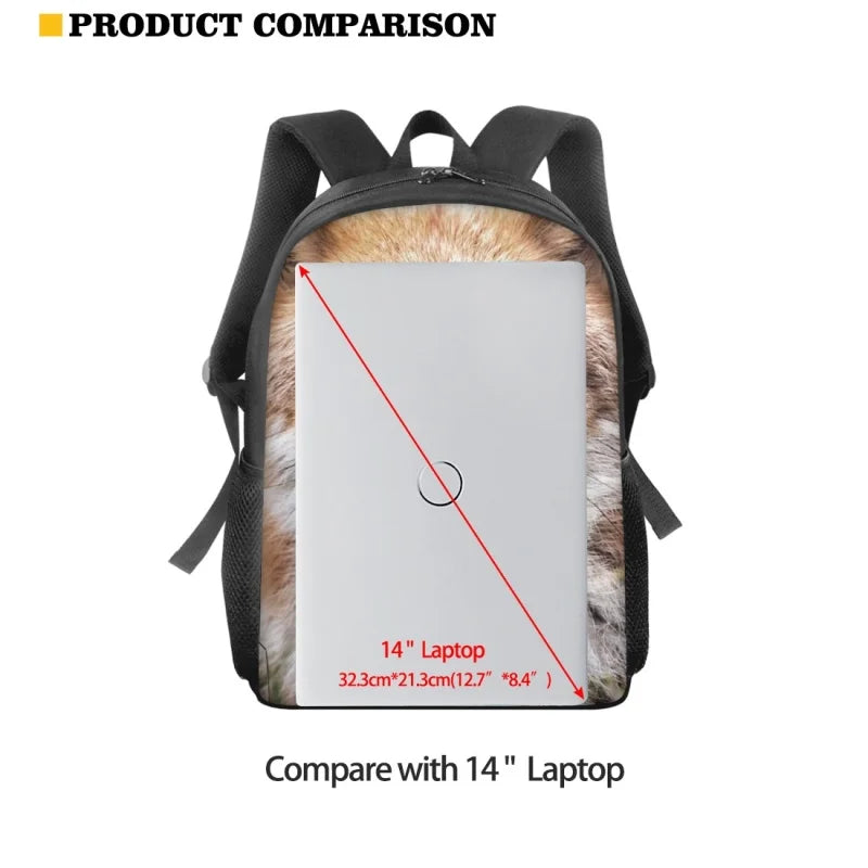 Teenage Girls Animal Print Backpack Multifunctional School Bag