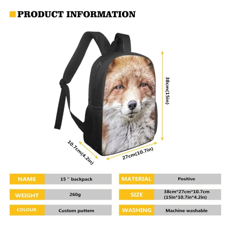 Teenage Girls Animal Print Backpack Multifunctional School Bag