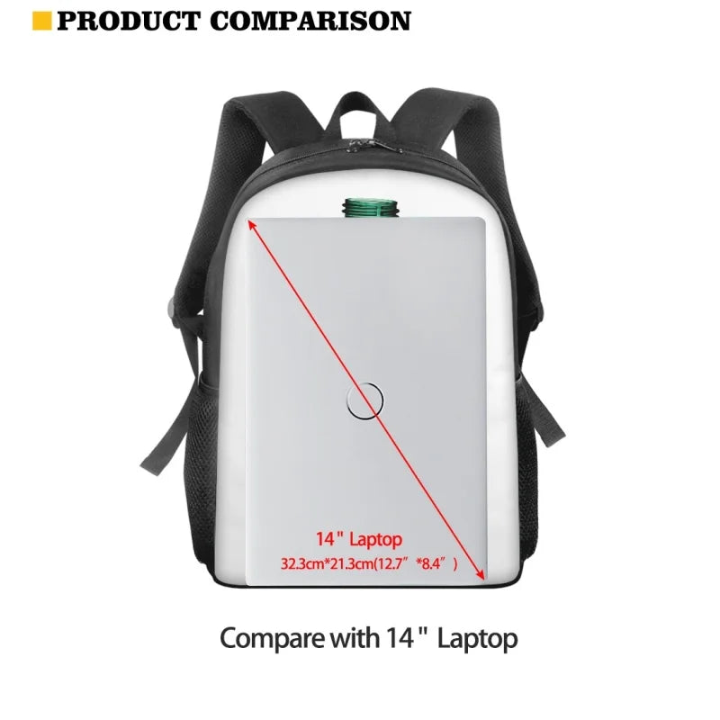 Quackity 15 Inch Women's Backpack for School and Outdoors