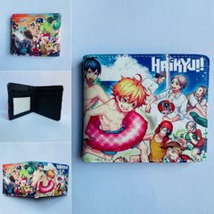 Haikyuu Bifold Wallet Coin Pocket Credit Card Id Window