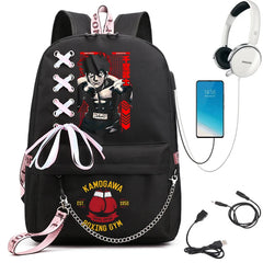 Hajime No Ippo Anime Backpacks Schoolbags Unisex Laptop Bags