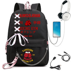 Hajime No Ippo Anime Backpacks Schoolbags Unisex Laptop Bags