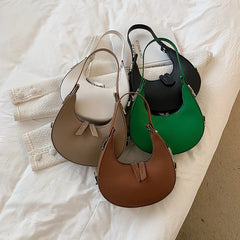 Green PU Leather Crossbody Bags with Short Handle for Women