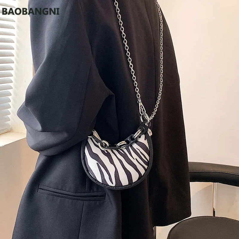Half Moon Mini Tote bag High-quality PU Leather Women's Handbag