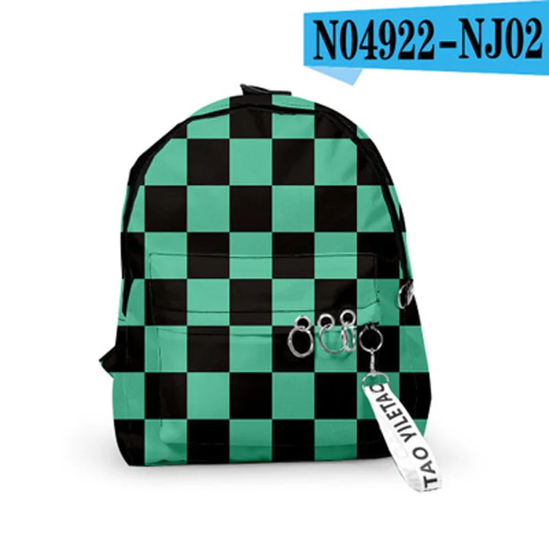 Anime Demon Slayer Tanjirou Cosplay Backpack Oxford Shoulder Bag