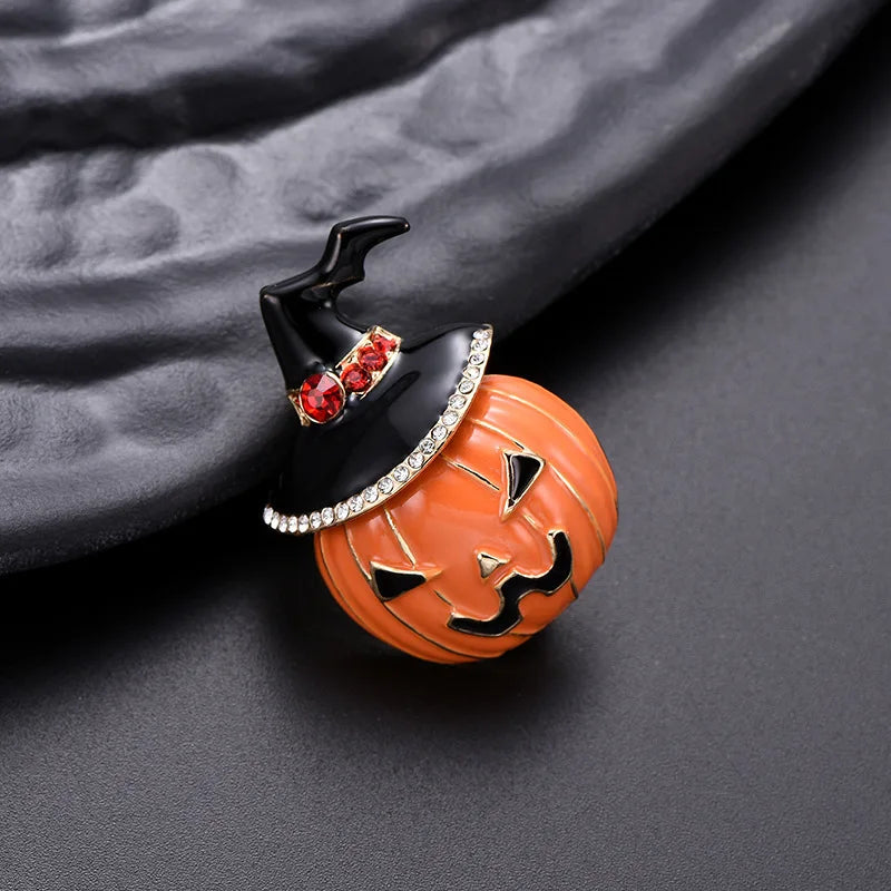 Funny Pumpkin Brooches Halloween Hat Pins