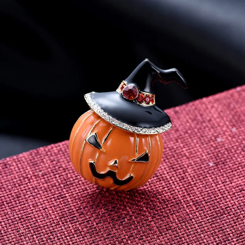 Funny Pumpkin Brooches Halloween Hat Pins
