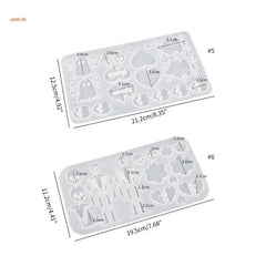 Geometric Skull Love Earring Mold for DIY Crafts