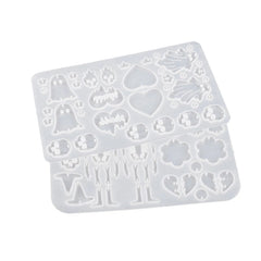 Geometric Skull Love Earring Silicone Mold for Crafts