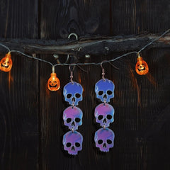 Geometric Skull Pumpkin Earrings Pendant Keychain Mold