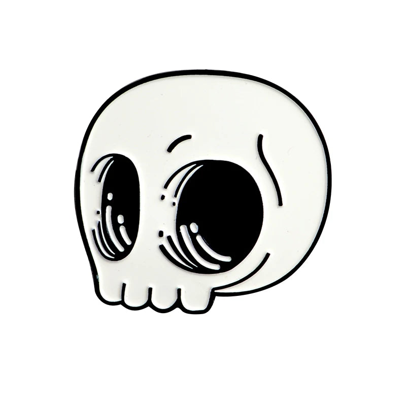 Gothic Halloween Skull Enamel Brooches Pins Collection