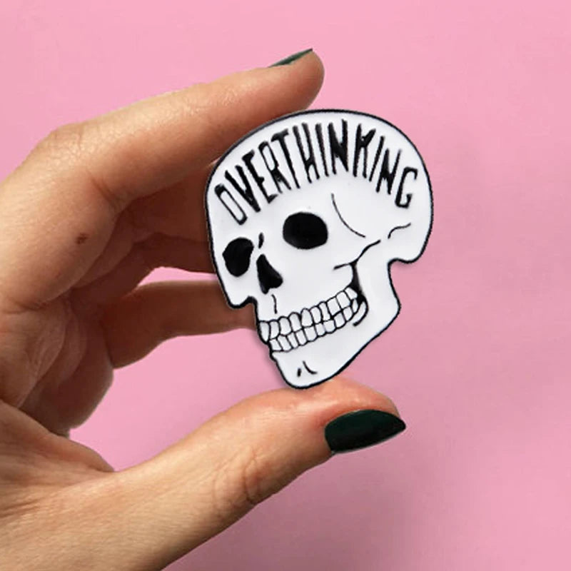 Gothic Halloween Skull Enamel Brooches Pins Collection