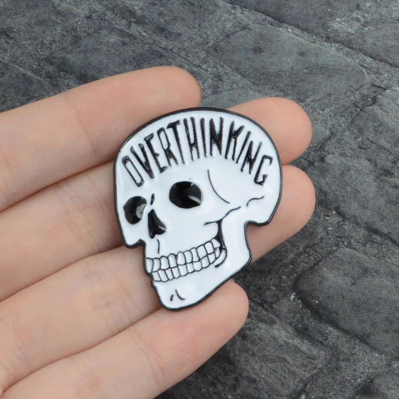 Gothic Halloween Skull Enamel Brooches Pins Collection