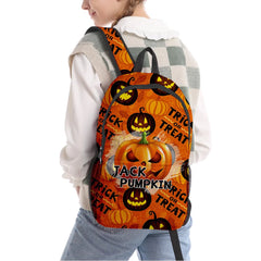 Halloween Pumpkin 3D Printed Backpack Boys Girls School Bag